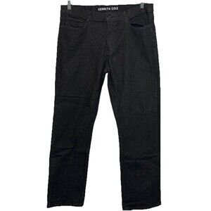 Kenneth Cole New York Mens Straight Leg Jeans 34x32 Black Wash